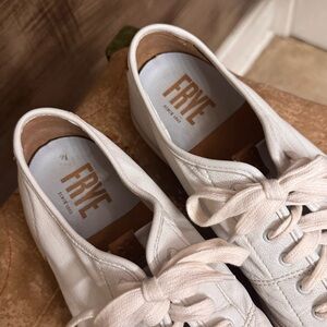 Frye Gia soft leather lace up sneakers